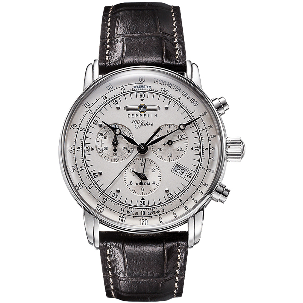 ZEPPELIN Hundred Years Collection Quartz Movement Men"s Watches Watch Silver Dial Stainless Steel Case