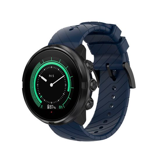 Силиконовый ремешок Suunto 24 mm для 9 / 9 Baro / 7 / D5 / Spartan Sport быстросъемный (Athletic 3) (Темно-синий)