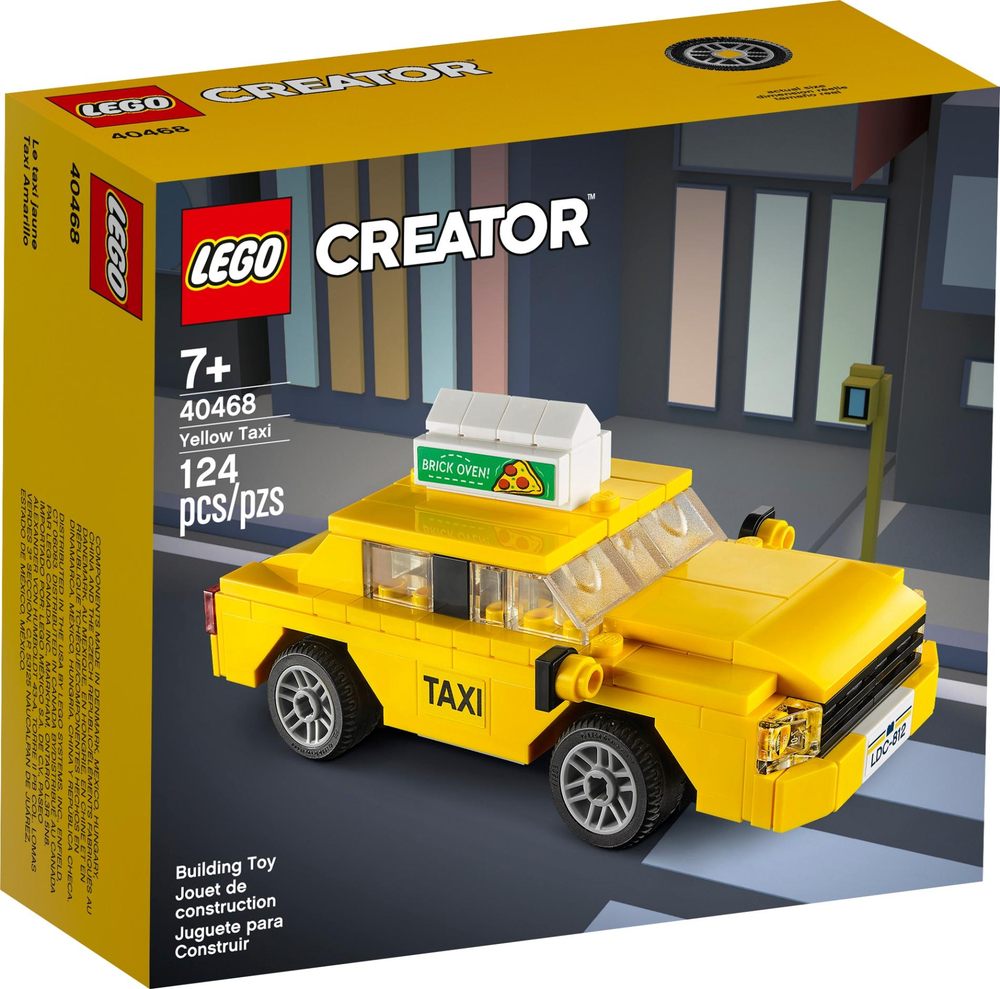 Конструктор Лего Криэйтор Жёлтое такси 40468 | LEGO Creator Yellow Taxi коллекционная модель 124 детали 7+