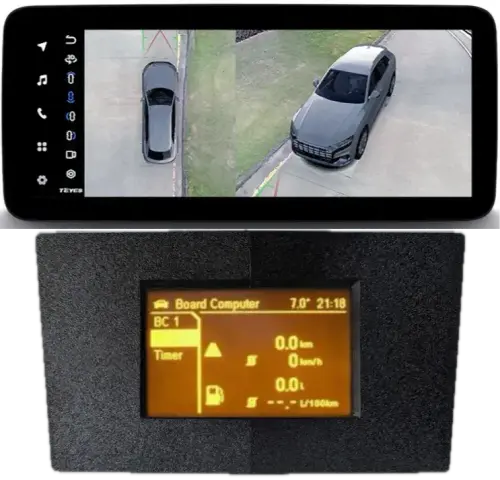 Магнитола для Opel Astra H (перенос БК вниз, черная) - Teyes LUX ONE 360 монитор 12.3" 2K QLED на Android 10, Быстрая, CarPlay, 4G SIM-слот, 4 камеры в комплекте