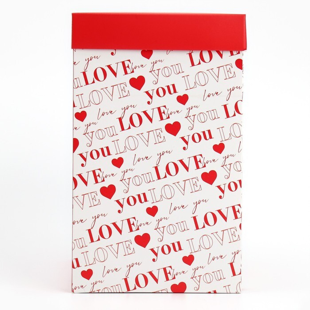 Коробка складная с 3D эффектом «Love you», 18 х 14 х 23 см