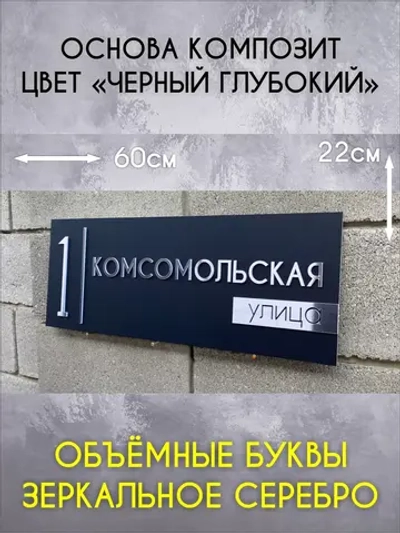 Адресная табличка на дом с объемными буквами