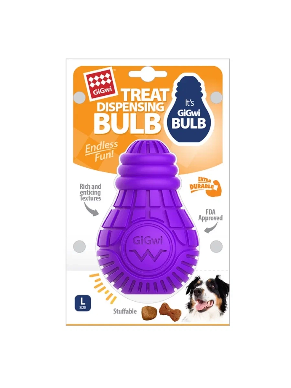 GIGWI Bulb Rubber Игрушка для собак Резиновая лампочка 12 см