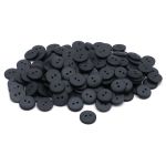 Пуговицы 2 прокола 22L=14 мм, пластик (Black (черный)), CR-K18M, 144 шт