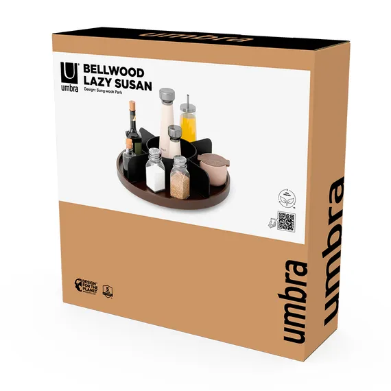 Органайзер для специй bellwood, черный/орех