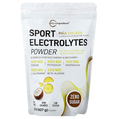 Micro Ingredients, Sport Электролиты в порошке, пина колада, 907 г (2 фунта)