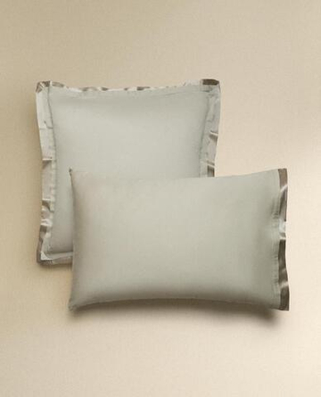 ZARA HOME САТИНОВАЯ НАВОЛОЧКА (300 НИТЕЙ), ЗЕЛЕНЫЙ