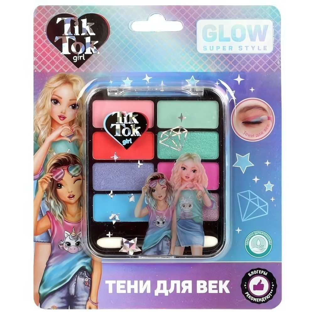 Тени д/век 8цв. 13г. с кисточкой YS096512-TTG (Tik Tok girl)