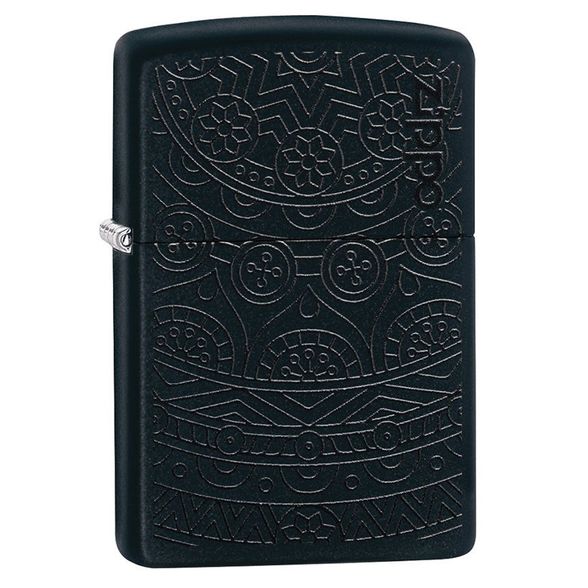 Цена наЗажигалка ZIPPO Tone on Tone Design с покрытием Black Matte, латунь/сталь, чёрная, 36x12x56 мм