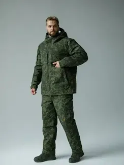 Тактический зимний костюм с фольгой Пиксель