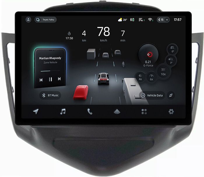 Магнитола для Chevrolet Cruze 1 2009-2012 (рамка черная) - Teyes CC4-PRO монитор 13" 2K QLED на Android 13, Быстрейшая, Snapdragon 778G, ИИ, CarPlay, DSP, 4G SIM-слот