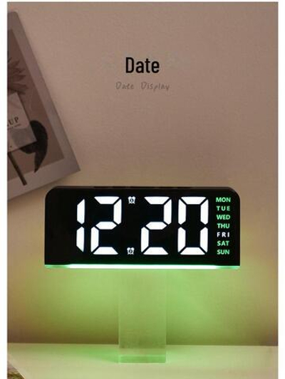 Часы-будильник настольные LED GH8033 White&Green