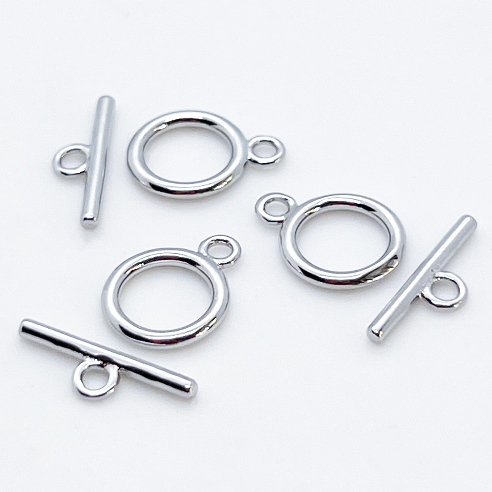 Замок-тоггл, цвет серебро, размер 11*9 мм, цена за 1 шт