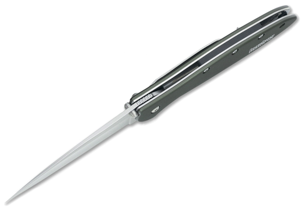 K1660OL Leek - нож склад., алюм. рук-ть оливк.,клинок Sandvik 14C28N