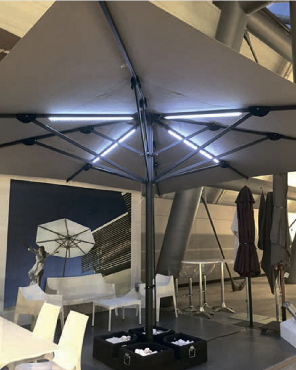 LED светильник для зонта (от батареи) Scolaro Capri, белый