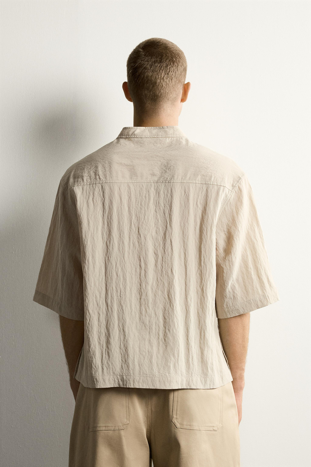РУБАШКА ПОЛО СТРУЯЩЕГОСЯ ПОКРОЯ — ZARA