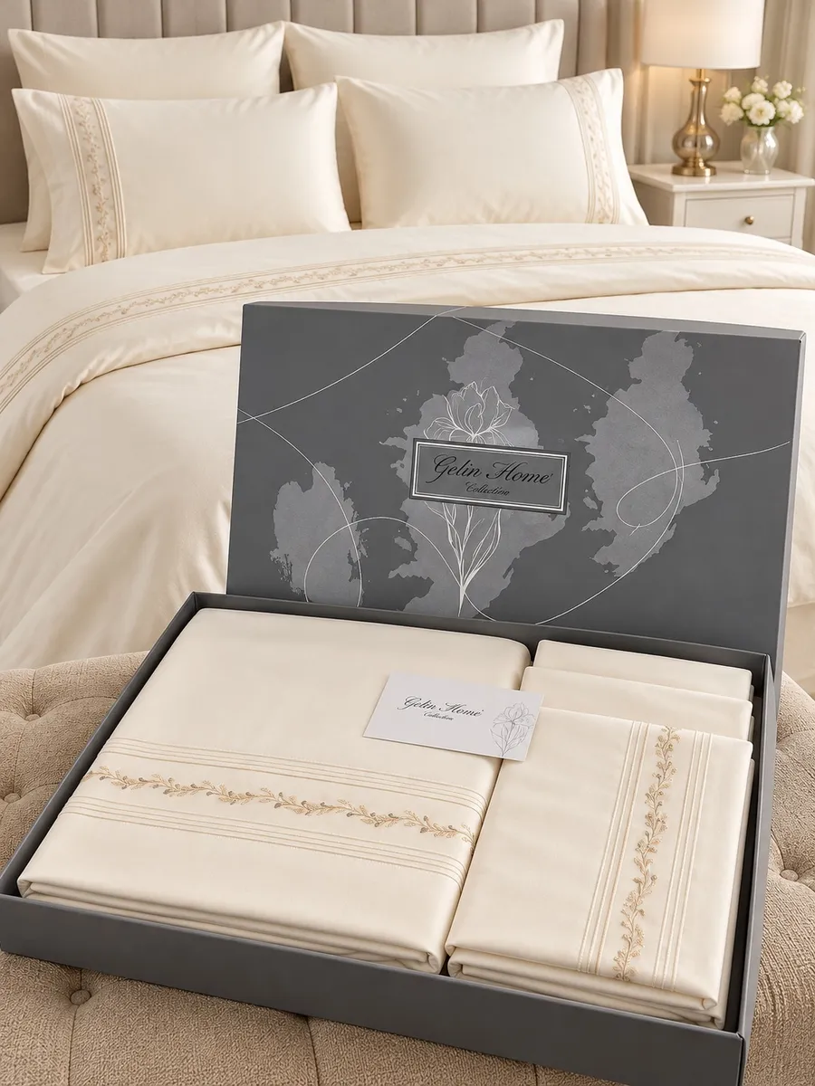Gelin Home КПБ 6 пр. ELMIRA бежевый цвет пододеяльник 200*220, простынь 240*260, наволочки 50*70 2шт, декоративные наволочки 50*70 2шт GLNN517 — фото 7