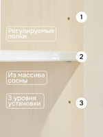 Шкаф витрина 90х28х109, Лена, кухонный буфет деревянный (верхняя часть - шкаф навесной), для кухни, стеклянная, белый, Dipriz