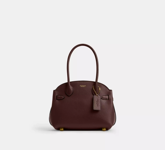 COACH СУМКА SOFT EMPIRE 21, ТЕМНО-КОРИЧНЕВЫЙ
