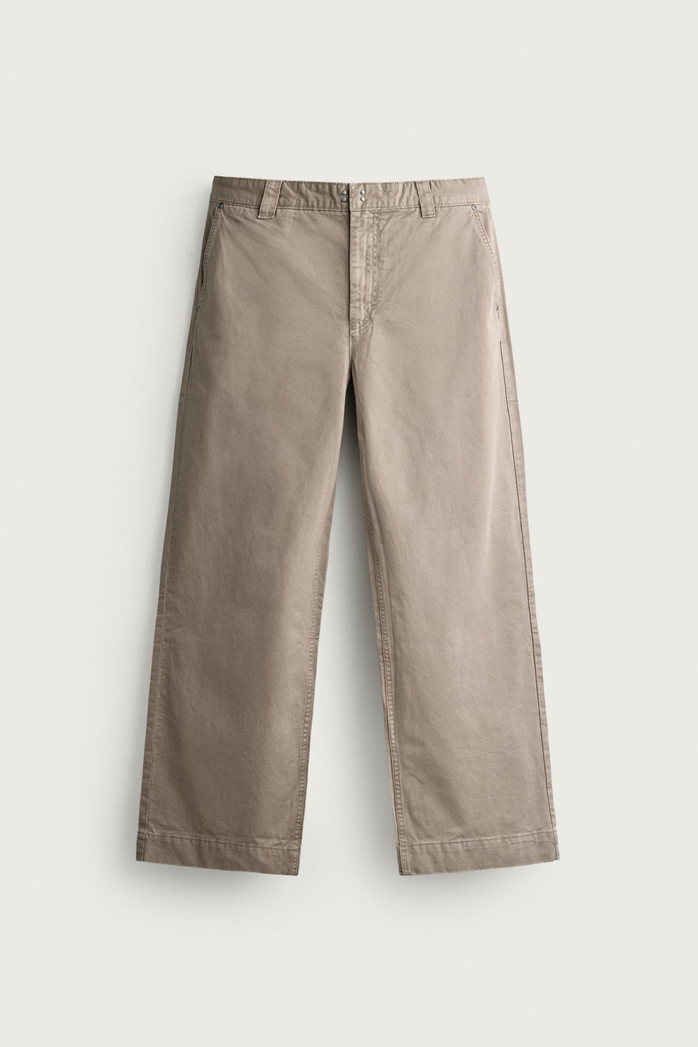ZARA БРЮКИ ЧИНОС RELAXED FIT С ЭФФЕКТОМ ПОТЕРТОСТИ, РЫЖЕВАТО-КОРИЧНЕВЫЙ