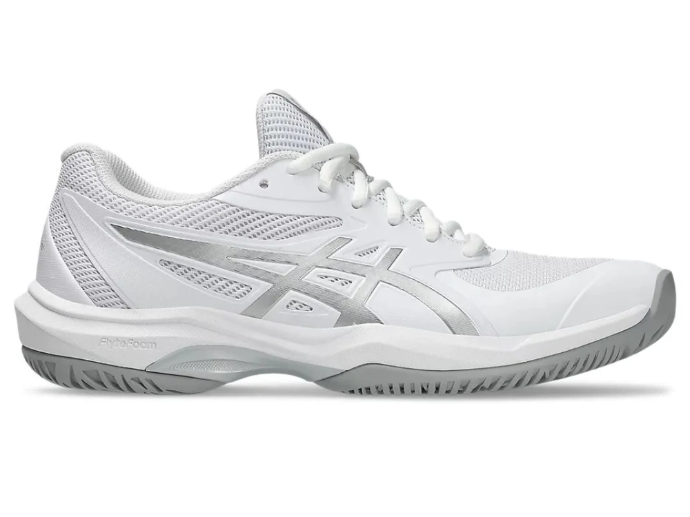 Женские теннисные кроссовки Asics Game FF - white/pure silver