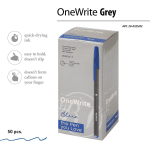Ручка "OneWrite Grey" шариковая 1.0 мм, синяя (Bruno Visconti)