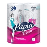Полотенца бумажные PAPIA DECOR 3слоя 2 рулона