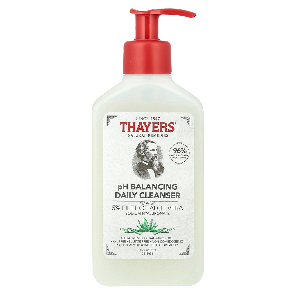 Thayers, pH-балансирующее ежедневное очищающее средство, без отдушек, 237 мл (8 жидк. унций)