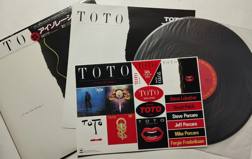 Винтажная виниловая пластинка LP Toto Isolation (Japan 1984) (Obi, Sticker pack)