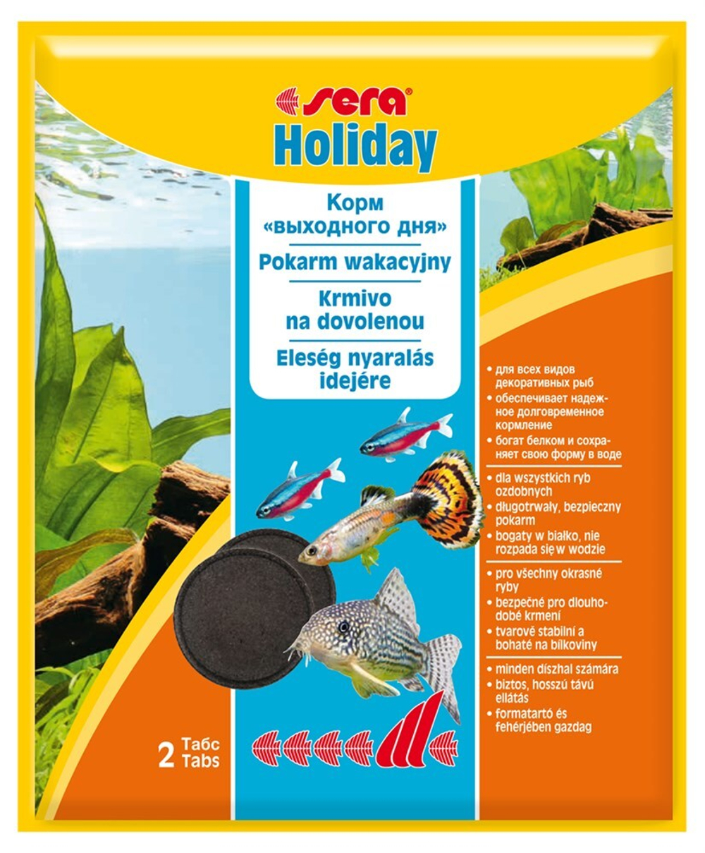 Корм для рыб Sera HOLIDAY 2 таблетки пакетик