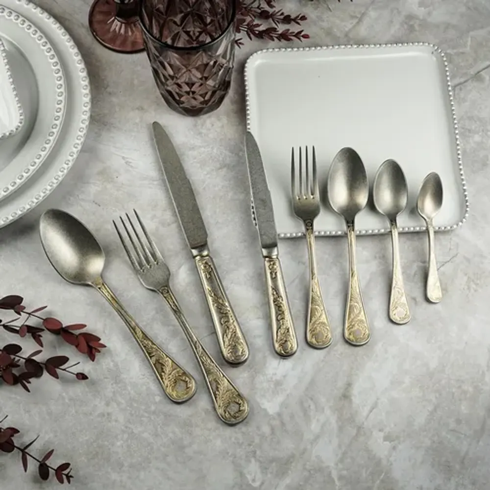 Нож десертный 20,7 см матовый с золотом Lord Vintage Style P.L. Proff Cuisine [12]