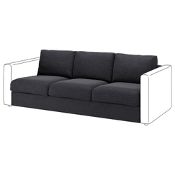IKEA VIMLE  (ИКЕА ВИМЛЕ)  -  Чехол на секцию 3-местную - Хилларед антрацит