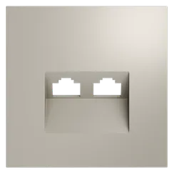 Накладка для розетки компьютерной двойной RJ45+RJ45 Voltum S70 Кашемир VLS001403
