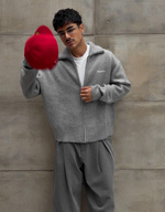 Мужской вязаный кардиган boxy fit на молнии - BERSHKA