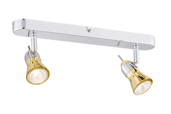 Светильник Sfera Sveta B1085987/2W CH+GD, 2×15 Вт, золотой и хромированный