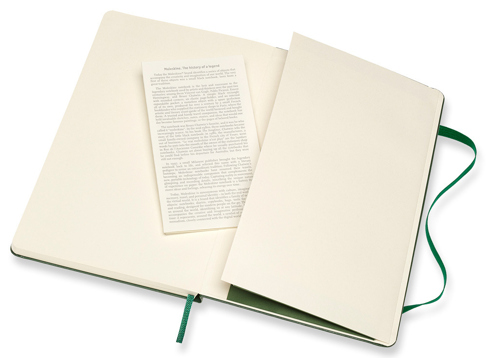 Блокнот Moleskine Classic (QP062K15) Large 130х210мм 240стр. нелинованный твердая обложка зеленый