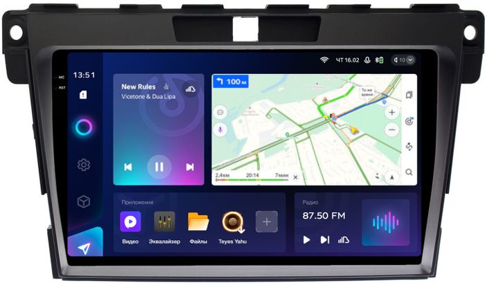 Магнитола для Mazda CX-7 2006-2012 - Teyes CC3-2K QLed Android 10, Быстрая, SIM-слот, CarPlay