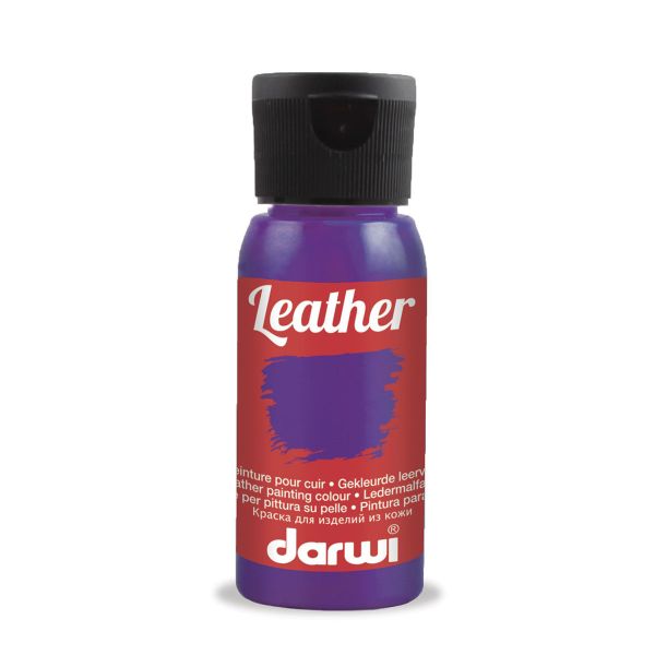 Краска для кожи Darwi Leather, 50мл, 900 фиолетовый
