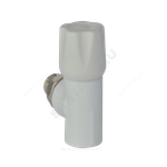Клапан (вентиль) PP-R запорный белый Дн 20х1/2" Ру25 НР угловой для радиатора VALFEX 1014720012