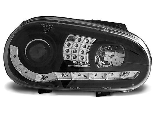 Передние фары VW Golf 4 daylight black