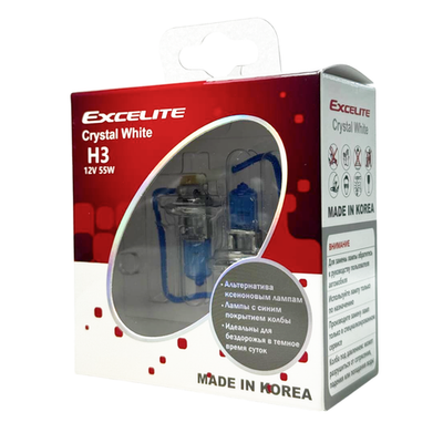 Лампа H3 55W 12V CW PK22s Excelite комплект белый свет