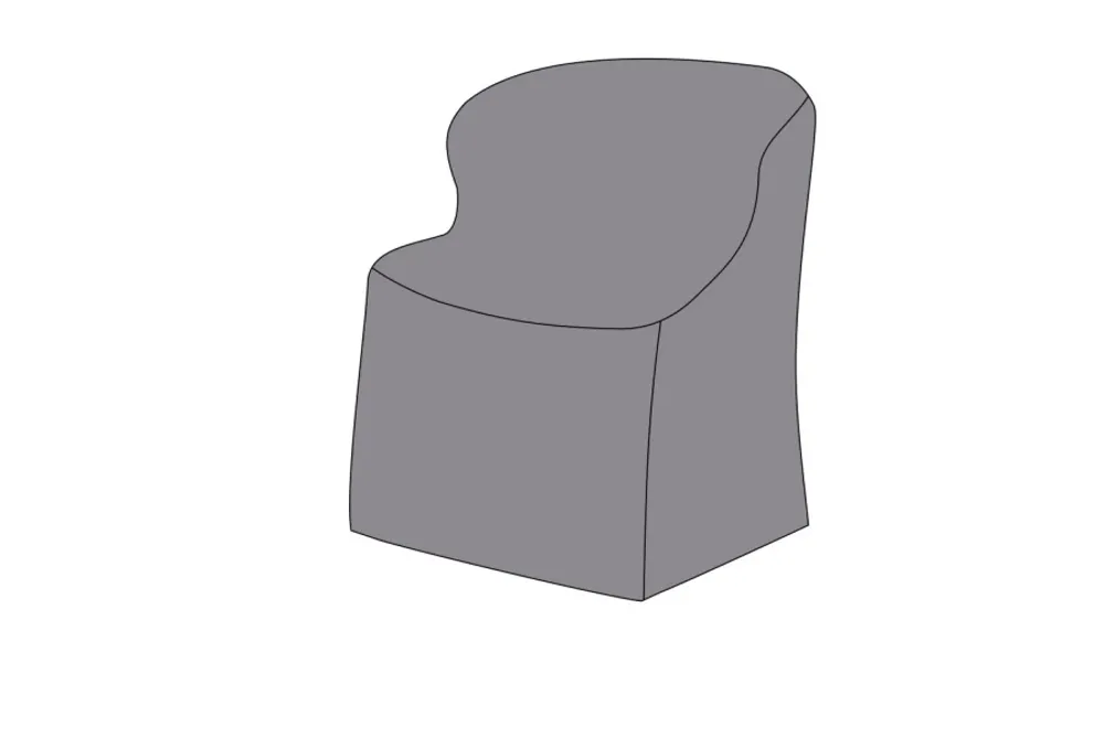 Чехол на стул малый, цвет серый 60×60×78 (60) см