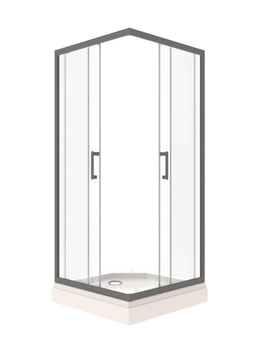 Душевое ограждение Triton Фикс-Графит 100х100