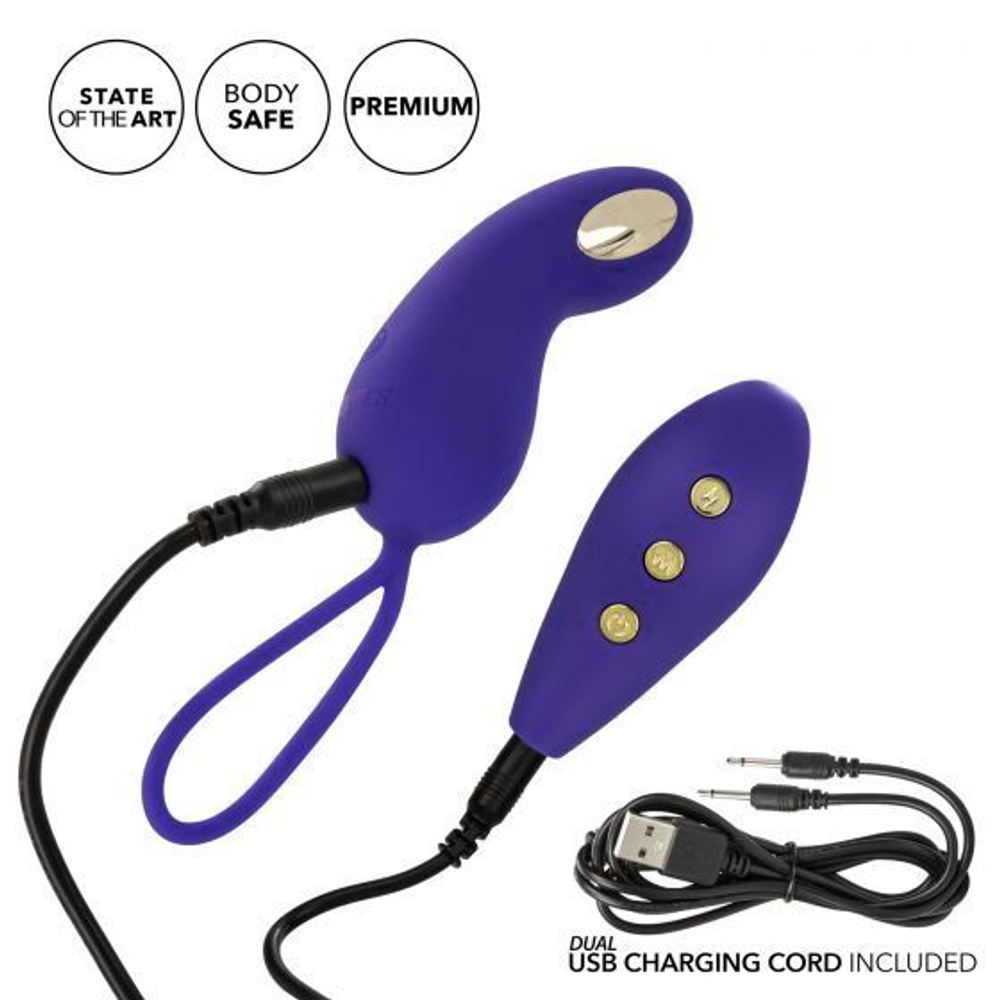 Фиолетовый вибротренажёр Кегеля с электростимуляцией Intimate E-Stimulator Remote Teaser (Цвет: фиолетовый)