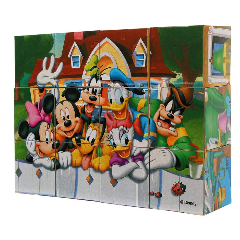Кубики 12шт. Disney "Микки Маус" (Степ пазл)