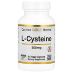 California Gold Nutrition, L-цистеин, AjiPure®, 500 мг, 60 растительных капсул