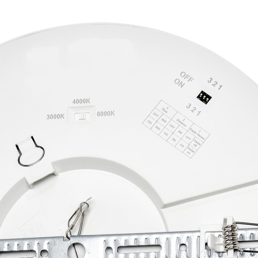 7790/24L MITRA LED SN 000 Светильник пластик/белый LED 24Вт 3000/4000/6500К D300 IP44 CCT/датчик движения NEBULA WHITE