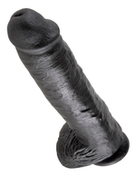 Фаллоимитатор на присоске 11 Cock with Balls черный King Cock (Цвет: черный)