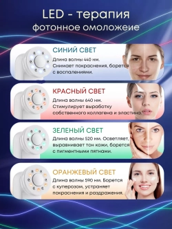 Микротоковый массажер для лица RF лифтинг Фонофорез EMS LED