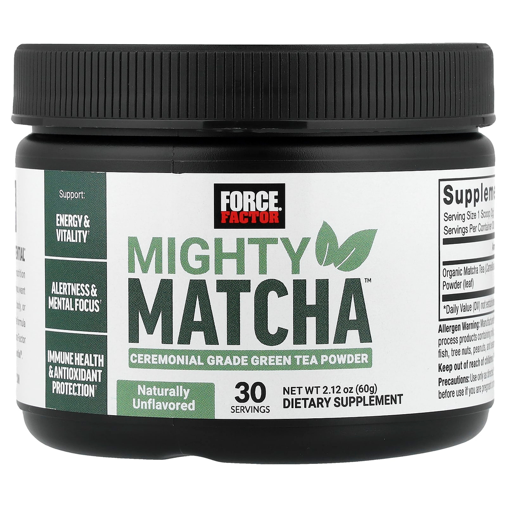 Force Factor, Mighty Matcha™, без добавок, 60 г (2,12 унции)